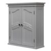 French Classic Style 2 Door Bathroom Wall Cabinet in White - Image 2