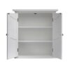 French Classic Style 2 Door Bathroom Wall Cabinet in White - Image 3