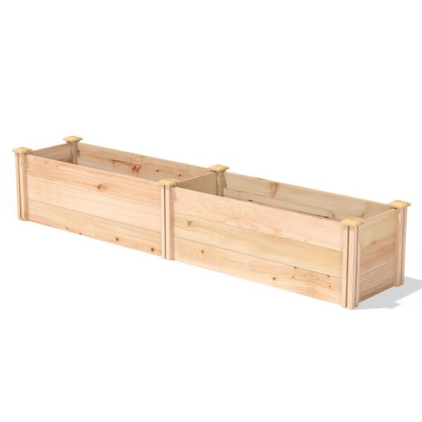 16 in x 96 in Sturdy FarmHouse Narrow Cedar Wood Raised Garden Bed - Made in USA - Image 2