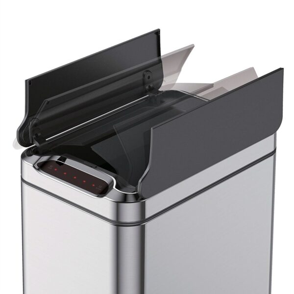 Stainless Steel 13 Gallon Touchless Motion Sensor Kitchen Trash Can - Image 4
