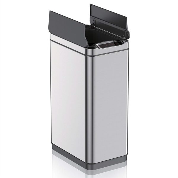 Stainless Steel 13 Gallon Touchless Motion Sensor Kitchen Trash Can - Image 5