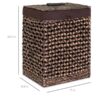 Espresso Handwoven Hyacinth Linen Liner Laundry Hamper - Image 5