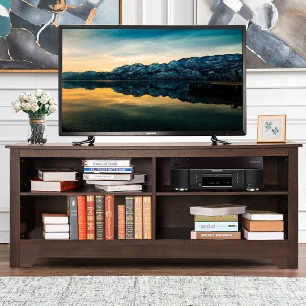 Contemporary TV Stand for up to 60-inch TV in Espresso Finish - Image 2
