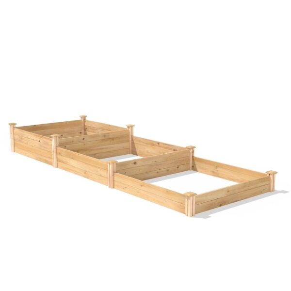 4 ft x 12 ft Cedar Wood 3 Tier Raised Garden Bed - Made in USA - Image 2
