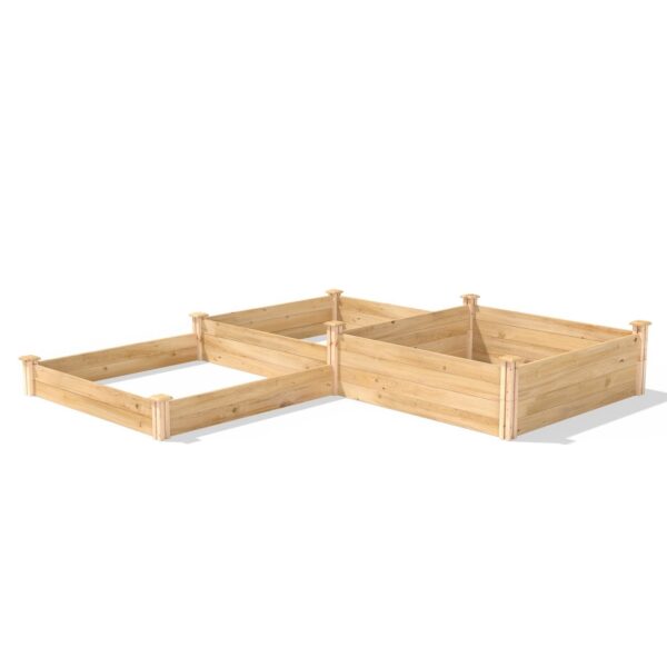 4 ft x 12 ft Cedar Wood 3 Tier Raised Garden Bed - Made in USA - Image 3