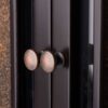 Espresso Bathroom Wall Cabinet with Amber Mosaic Glass Accents - Image 2