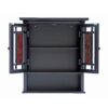 Espresso Bathroom Wall Cabinet with Amber Mosaic Glass Accents - Image 4