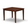 Mission Style 7-piece Dining Set in Mahogany Wood Finish - Image 2