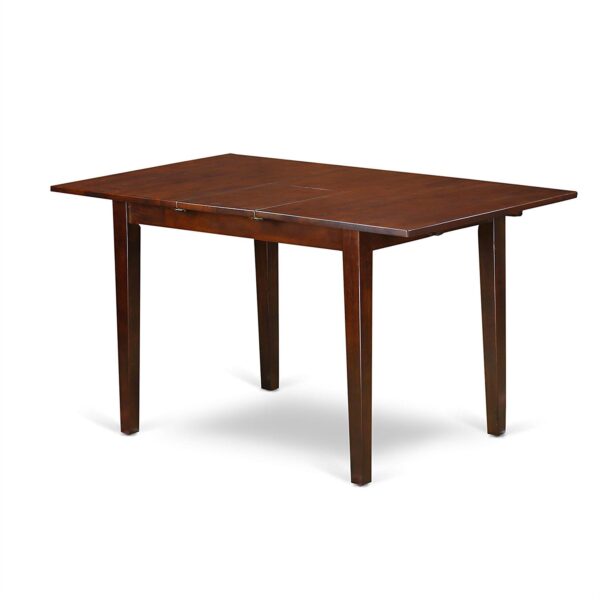Mission Style 7-piece Dining Set in Mahogany Wood Finish - Image 3