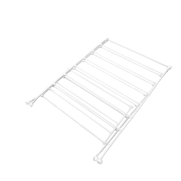 White Large Foldable Laundry A-Frame Rolling Clothes Drying Rack - Image 4