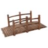 5-Ft Outdoor Fir Wood Garden Bridge with Side Rails in Brown Finish - Image 2