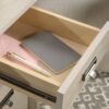 FarmHouse Chalky Oak Executive Desk w/ Filing Cabinets Storage - Image 5