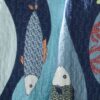 Full / Queen Blue Serenity Sea Fish Coral Coverlet Quilt Bedspread Set - Image 3