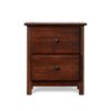 Farmhouse Solid Pine Wood 2 Drawer Nightstand in Cherry Finish - Image 2