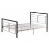 Full size Metal Platform Bed Frame with Headboard and Footboard in Black Silver - Image 2