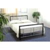 Full size Metal Platform Bed Frame with Headboard and Footboard in Black Silver - Image 3