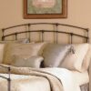 Queen size Metal Headboard in Black Walnut Finish