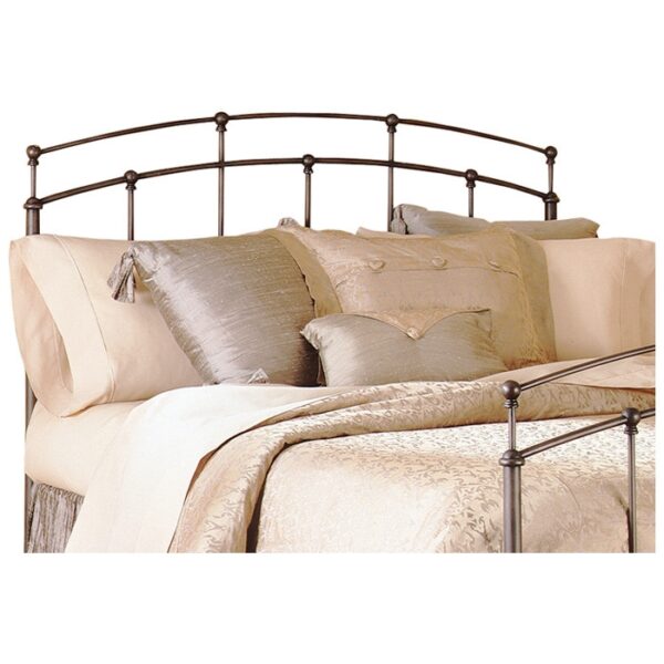 Queen size Metal Headboard in Black Walnut Finish - Image 2