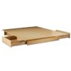 Full / Queen Platform Bed with Storage Drawers and Headboard in Natural - Image 2