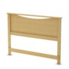 Full / Queen Platform Bed with Storage Drawers and Headboard in Natural - Image 3