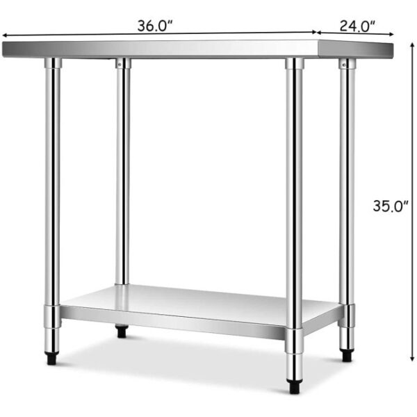 Commercial Kitchen Stainless Steel Work Table - Image 2