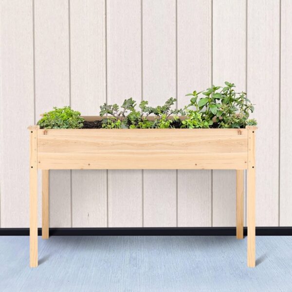 Outdoor Wood Raised Garden Bed Planter Box 46 x 22 x 30-inch High - Image 3