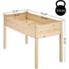 Outdoor Wood Raised Garden Bed Planter Box 46 x 22 x 30-inch High - Image 4