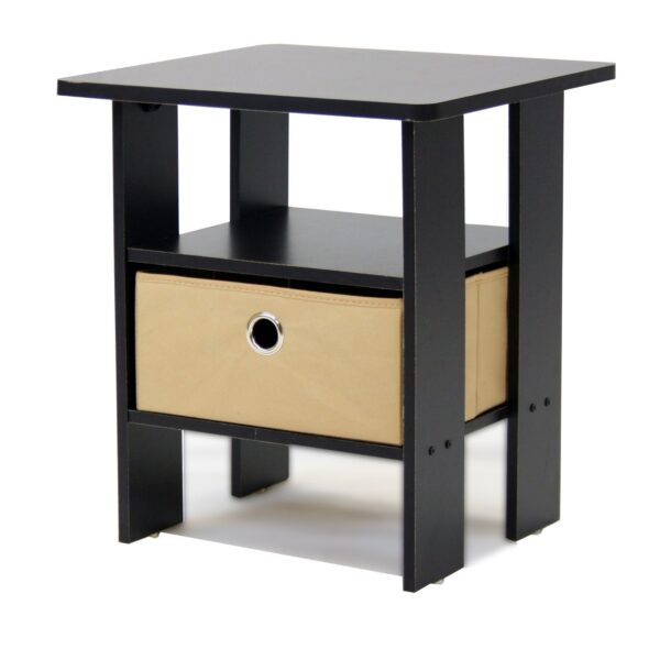 Espresso End Table Nightstand for Bedroom or Living Room - Image 3