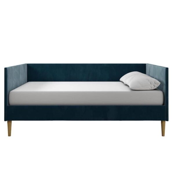 Full size Modern Navy Blue Upholstered Daybed - Image 4