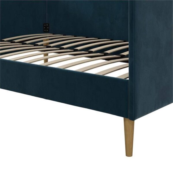 Full size Modern Navy Blue Upholstered Daybed - Image 5