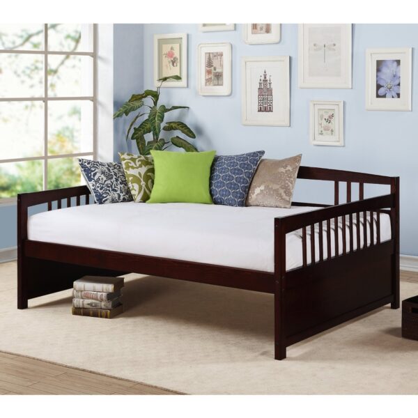 Full size Contemporary Daybed in Espresso Wood Finish - Image 2