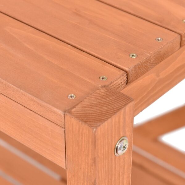 Folding Wooden Garden Workstation Potting Bench with Shelf - Image 5