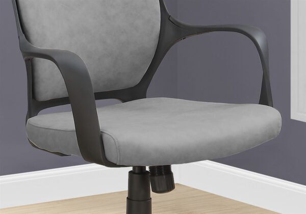 Grey Black Ergonomic Adjustable Microfiber High Back Executive Office Chair - Image 3