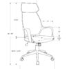 Grey Black Ergonomic Adjustable Microfiber High Back Executive Office Chair - Image 4