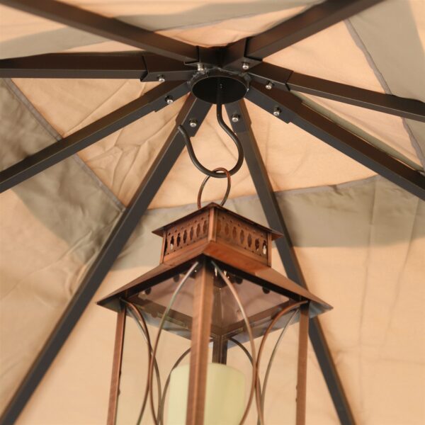 10-ft x 10-ft Patio Garden Outdoor Gazebo with Steel Frame and Vented Canopy - Image 3