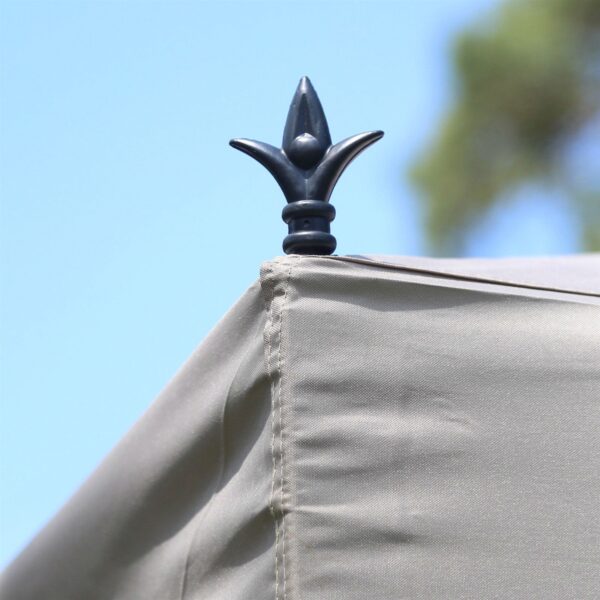 10-ft x 10-ft Patio Garden Outdoor Gazebo with Steel Frame and Vented Canopy - Image 4