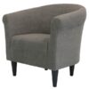 Graphite Grey Modern Classic Upholstered Accent Arm Chair Club Chair - Image 2