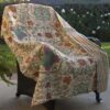 100% Cotton Throw Quilt Blanket with Bohemian Style Floral Pattern - Image 2