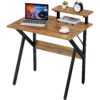 Modern Space Saving Home Office Laptop Desk Table with Removable Shelf - Image 2