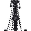 6 Light Gothic Gypsy Pendant Black Crystal Candle Ceiling Chandelier - Image 4