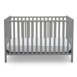 3-in-1 Modern Convertible Baby Crib Toddler Bed Daybed in Grey Wood Finish