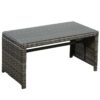 Grey Resin Wicker Rattan 4-Piece Patio Furniture Set with Seat Cushions - Image 4