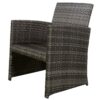 Grey Resin Wicker Rattan 4-Piece Patio Furniture Set with Seat Cushions - Image 5