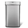 Grey 13-Gallon Stainless Steel Kitchen Trash Can with Motion Sensor Lid - Image 3