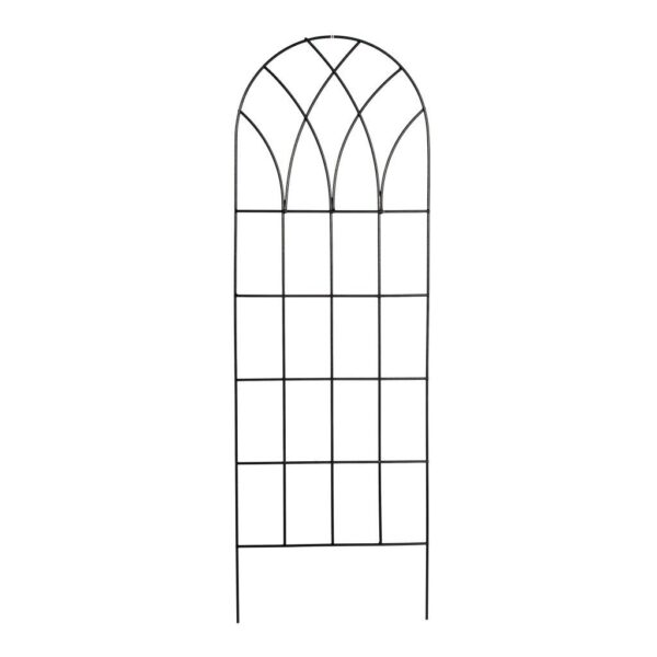 60-inch Gothic Arch Top Metal Wall Trellis for Home Garden