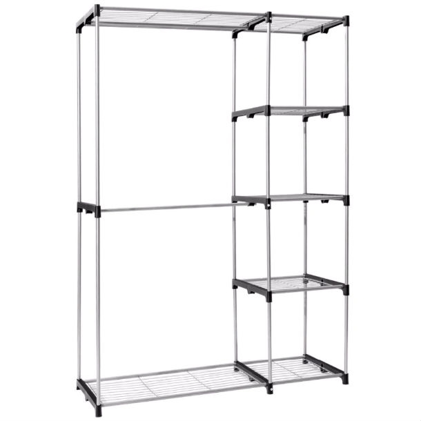 Portable 68-inch Clothes Hanger Bedroom Closet Organizer Shelving Unit - Image 2