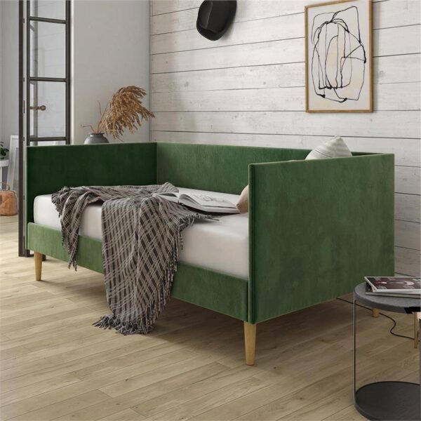 Twin size Modern Green Velvet Upholstered Daybed - Image 3