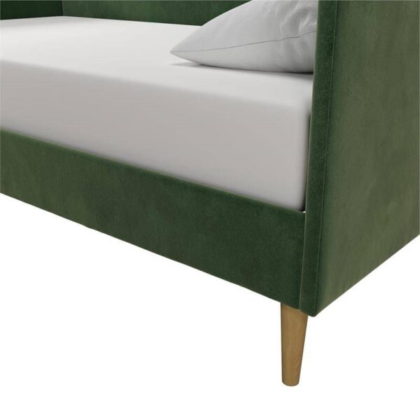 Twin size Modern Green Velvet Upholstered Daybed - Image 5