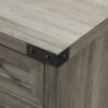 Rustic Farmhouse Barn Door Accent Storage Cabinet Grey Wash - Image 2