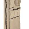 Tan 27-inch Portable Storage Closet Wardrobe with Shoe Organizer - Image 3